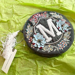 Anthropology, monogram pouch, M